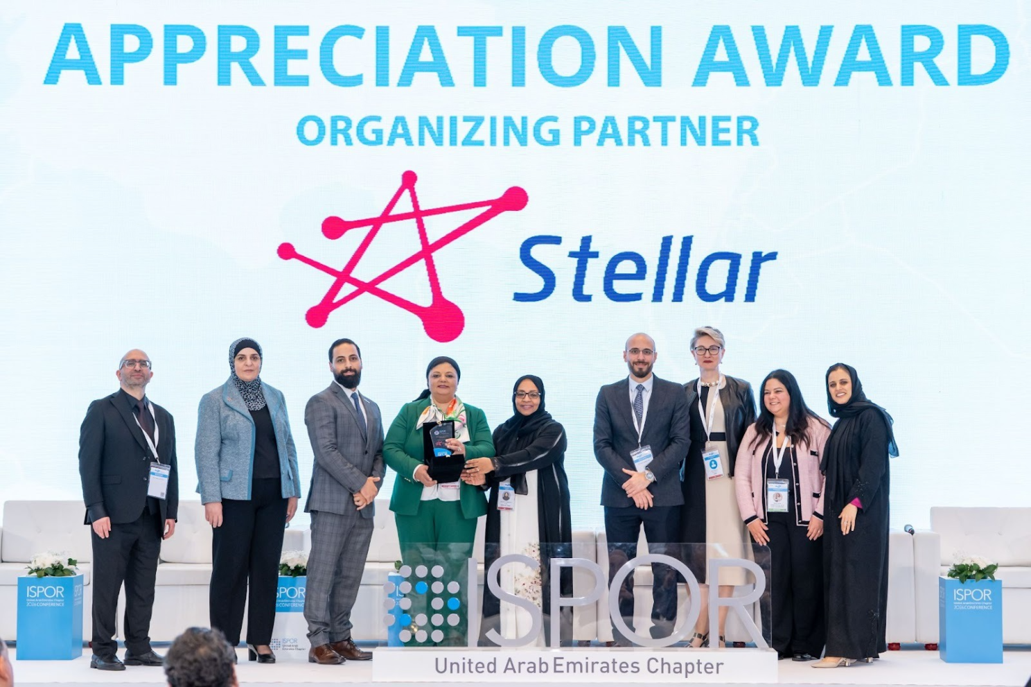 Stellar Consulting MEA receives Appreciation Award from ISPOR UAE Chapter